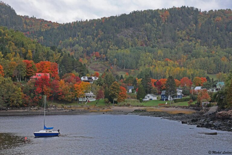 Saint rose du Nord village on the north bank of the Saguenay River